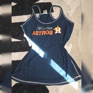 Houston Astros Women's Navy Blue Tank Top